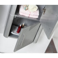 Gloss Silver Lacquer Bathroom Storage Cabinet